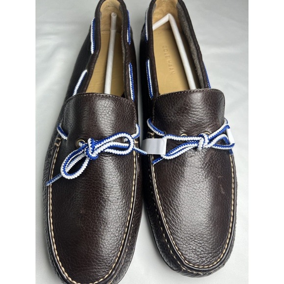 $190 Cole Haan Grant Canoe Dark Brown Pebble Leather Loafer Size 13 M NWOB main image 10